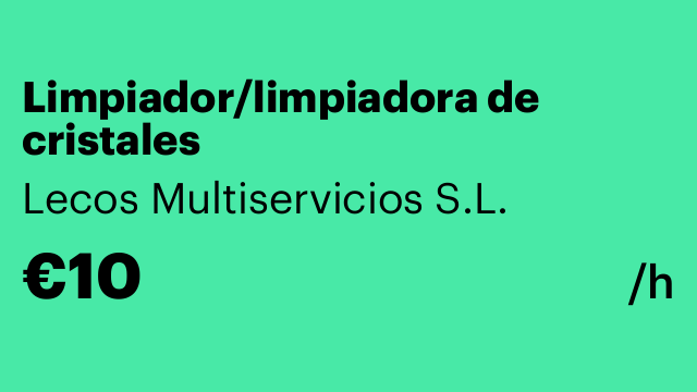 Limpiador/limpiadora de cristales