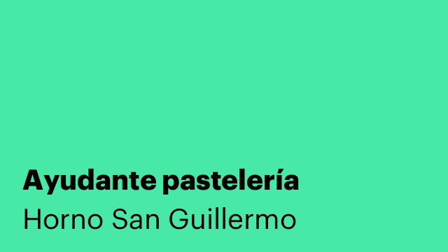 Ayudante pastelería