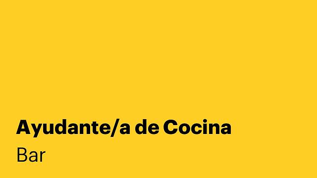 Ayudante/a de Cocina