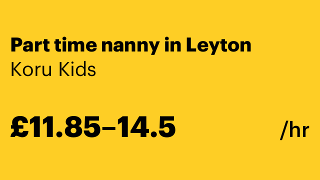 Part time nanny in Leyton