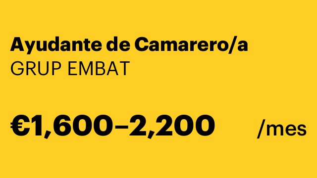 Ayudante de Camarero/a