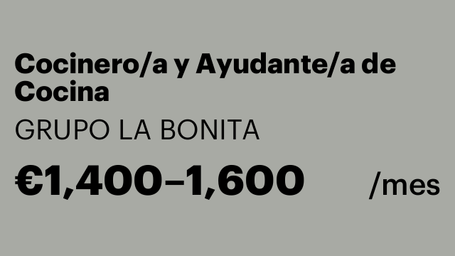 Cocinero/a y Ayudante/a de Cocina