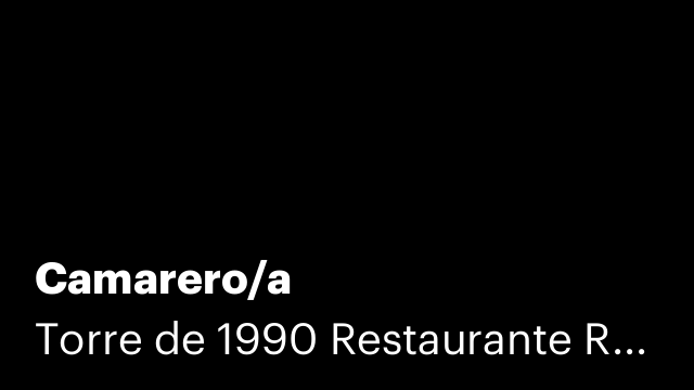Camarero/a
