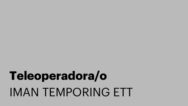 Teleoperadora/o