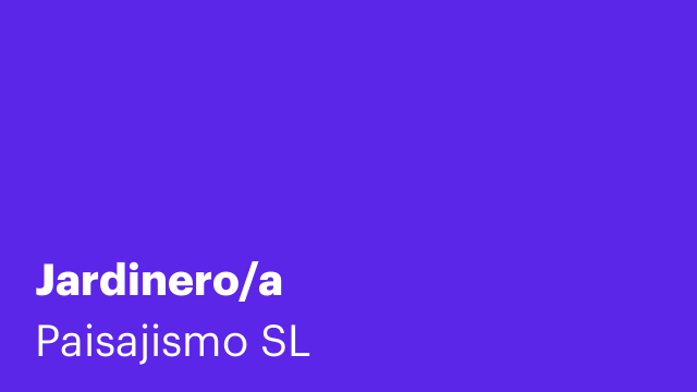 Jardinero/a