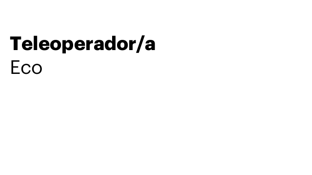Teleoperador/a