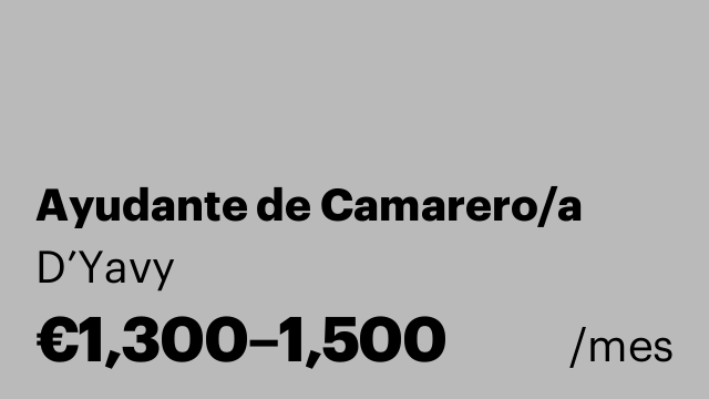 Ayudante de Camarero/a