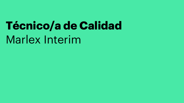 Técnico/a de Calidad