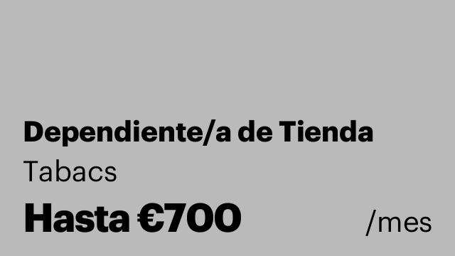 Dependiente/a de Tienda