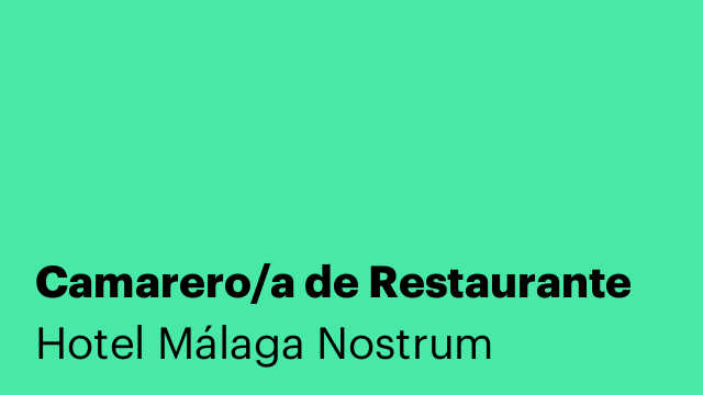 Camarero/a de Restaurante