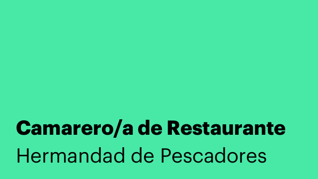 Camarero/a de Restaurante