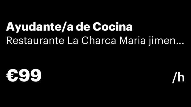 Ayudante/a de Cocina
