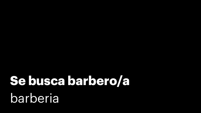 Se busca barbero/a