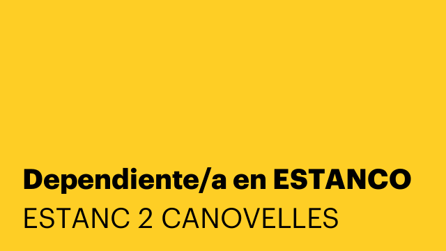 Dependiente/a en ESTANCO