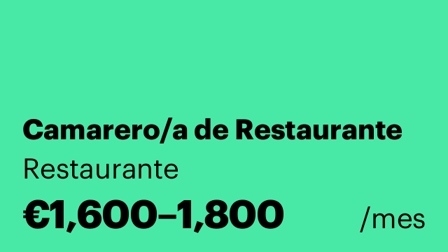 Camarero/a de Restaurante