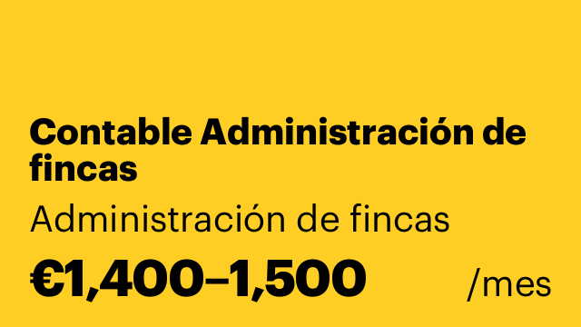 Contable Administración de fincas