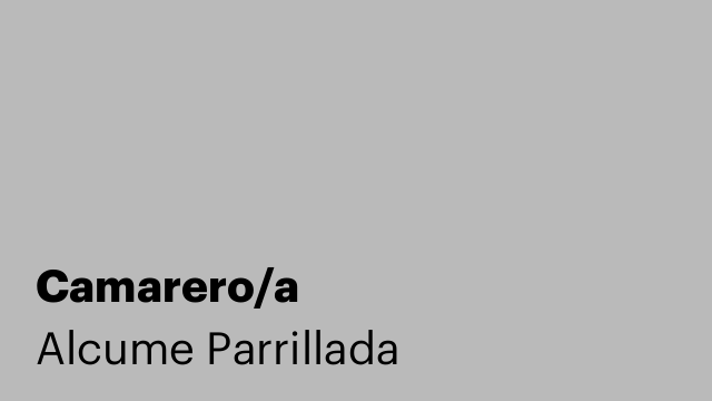 Camarero/a