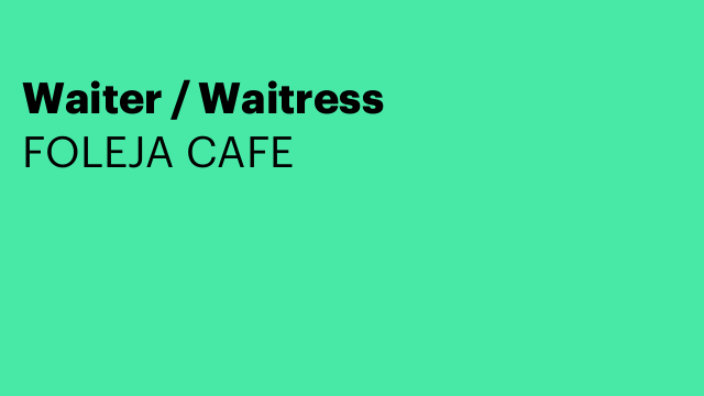 Waiter / Waitress