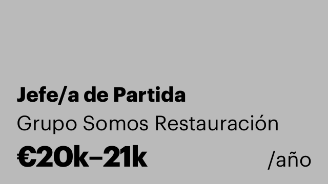 Jefe/a de Partida