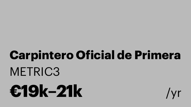 Carpintero Oficial de Primera