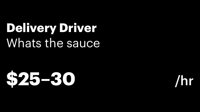 Delivery Driver