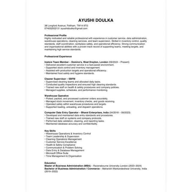 Candidate avatar