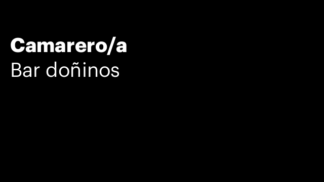 Camarero/a