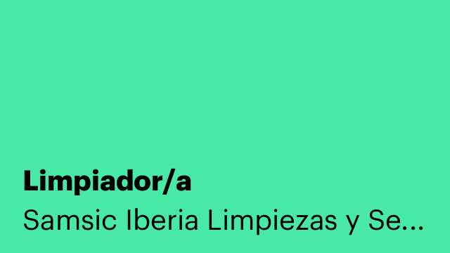 Limpiador/a