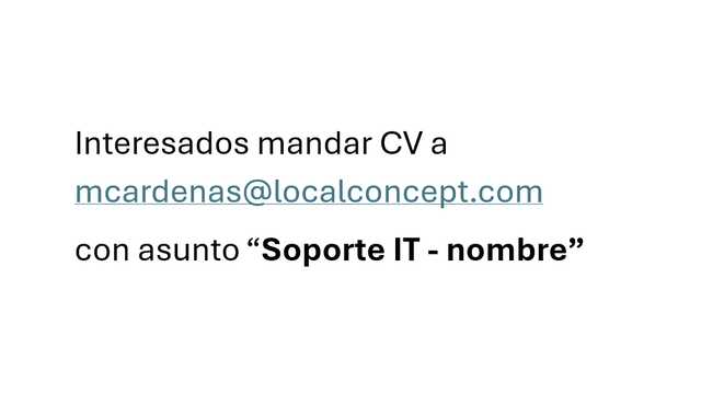 Soporte IT (soporte externo)
