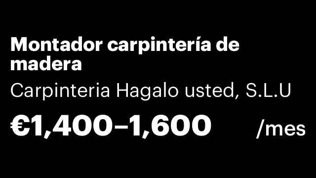 Montador carpintería de madera