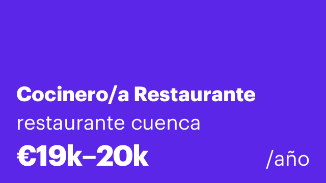 Cocinero/a Restaurante