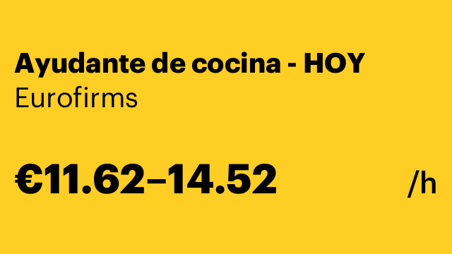 Ayudante de cocina - HOY