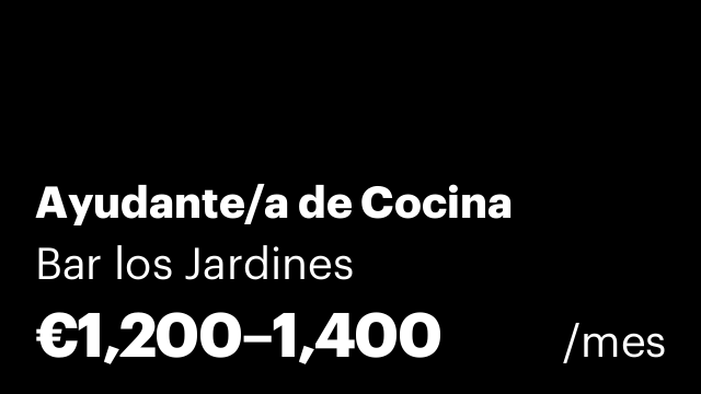 Ayudante/a de Cocina
