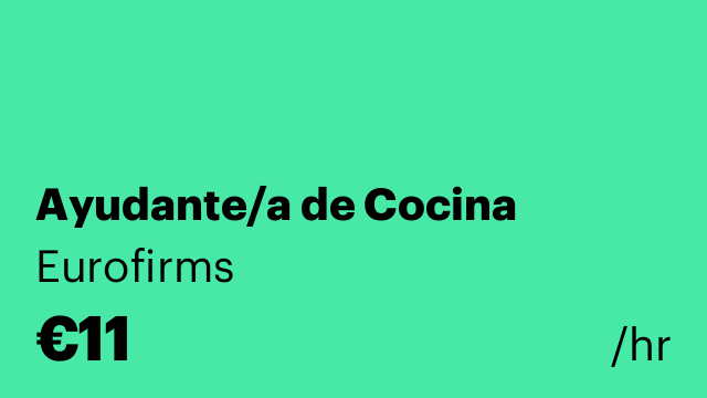 Ayudante/a de Cocina