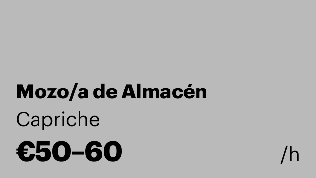 Mozo/a de Almacén