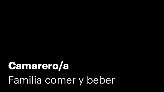 Camarero/a