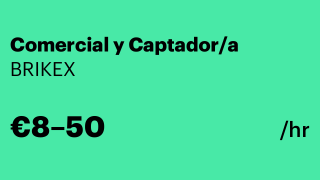 Comercial y Captador/a