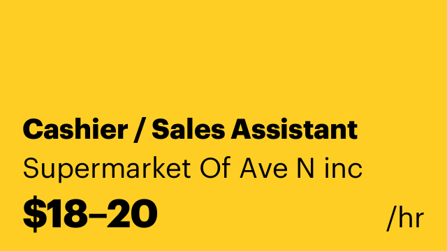 Cashier / Sales Assistant
