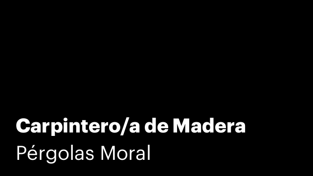 Carpintero/a de Madera