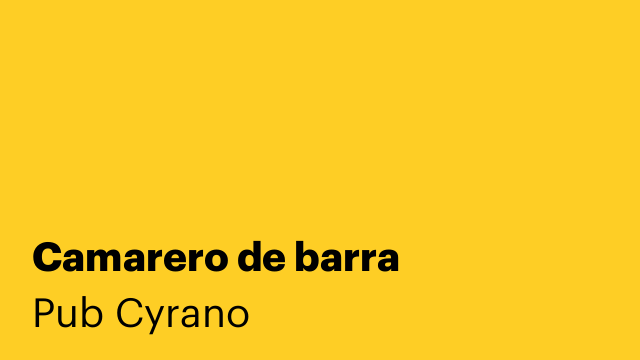 Camarero de barra