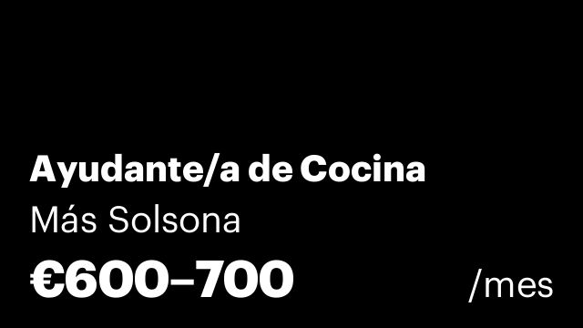 Ayudante/a de Cocina