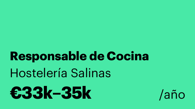 Responsable de Cocina