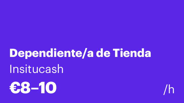 Dependiente/a de Tienda