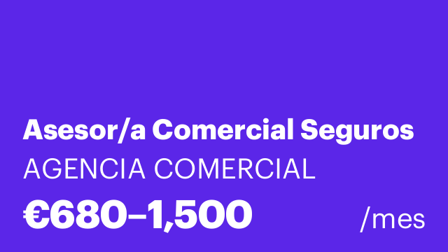 Asesor/a Comercial Seguros