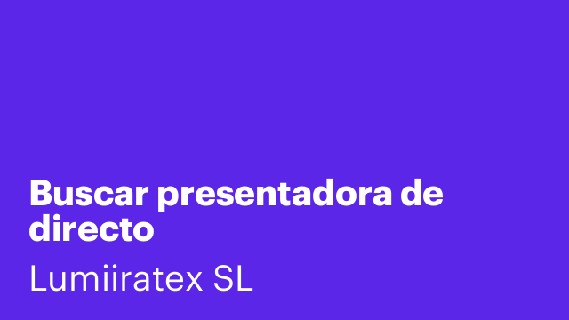 Buscar presentadora de directo