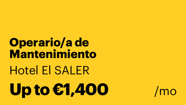 Operario/a de Mantenimiento