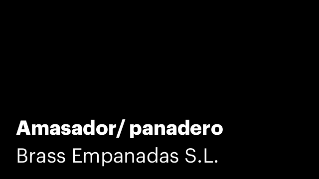 Amasador/ panadero