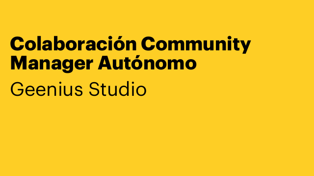Colaboración Community Manager Autónomo