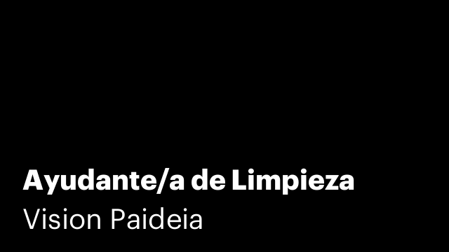 Ayudante/a de Limpieza