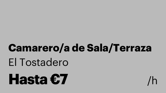 Camarero/a de Sala/Terraza